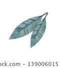 leaf autumn doodle watercolor  139006015
