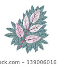 leaf autumn doodle watercolor  139006016
