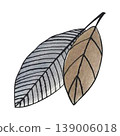 leaf autumn doodle watercolor  139006018