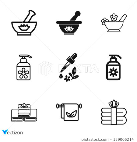 Aromatherapy Icons Set Vector Illustration Aromatherapy Icons Set Vector Illustration 139006214