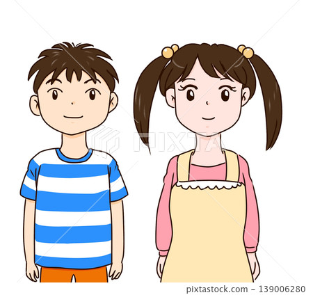 Elementary school girl and girl 139006280