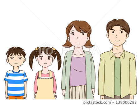 4個人家庭的例證 4個人家庭的例證 139006282