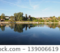 Promenade at Rhine River in european STEIN AM RHEIN town in SWITZERLAND 139006619