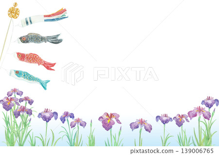 五月兒童節水彩背景插圖 139006765