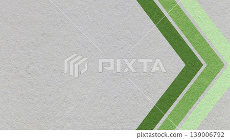 Light gray paper texture background with green, olive chevron corner stripes and copy space for banner, presentation, template 139006792