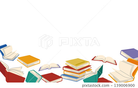 背景框內擺放著成堆的書籍和文件。 背景框內擺放著成堆的書籍和文件。 139006900