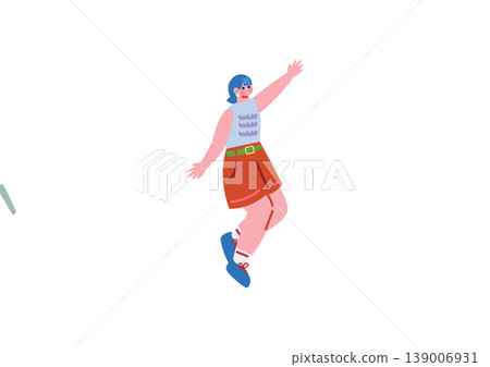 跳舞女孩的插圖 跳舞女孩的插圖 139006931