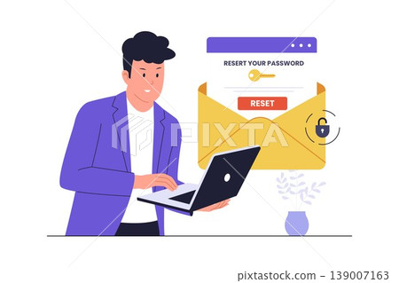 Illustration of Secure Password Reset and Account Recovery 139007163