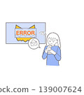 一位女士因智慧型手機上的錯誤通知而煩惱 139007624