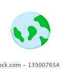 Minimal earth globe illustration ideal for eco branding, apps 139007654
