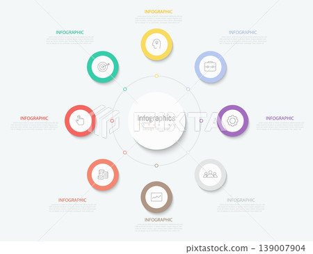 Infographic 8 options design elements for your business data. Vector Illustration. Infographic 8 options design elements for your business data. Vector Illustration. 139007904