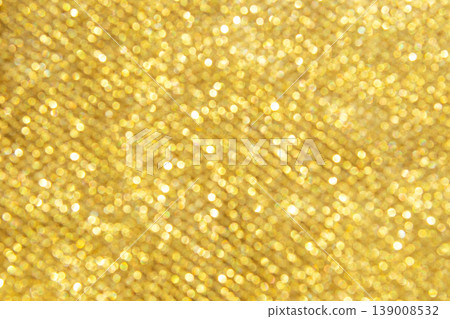 Golden glitter bokeh background with sparkling light circles for festive and luxury design 139008532