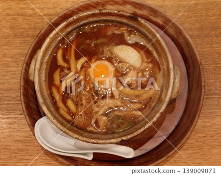 Miso-stewed udon at Nagoya Station Miso-stewed udon at Nagoya Station 139009071