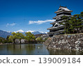 Matsumoto Castle and the snow-covered Northern Alps 139009184
