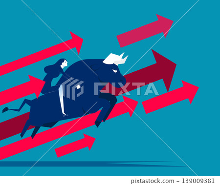 Bull market. Strength and growth in the financial market. Bull market. Strength and growth in the financial market. 139009381