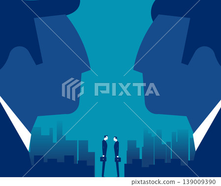 A power struggle or tense negotiations. 139009390