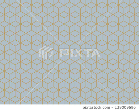 The background of overlapping hexagons of counterfeit silver and counterfeit gold. 139009696