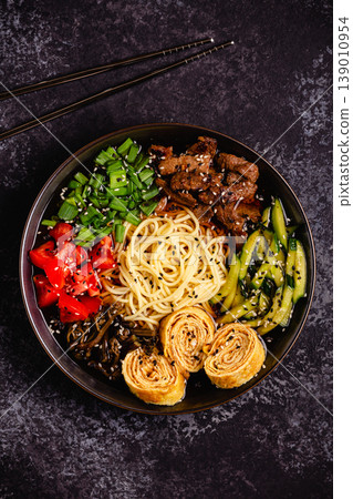 Korean Cold Noodle Soup guksu 139010954