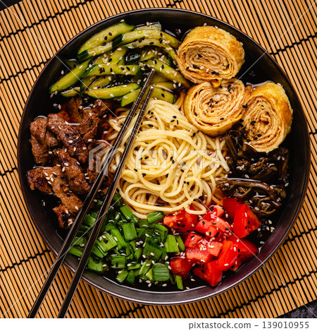 Korean Cold Noodle Soup guksu 139010955