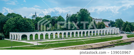 Yaroslavovo fortification in the ancient Russian city of Veliky Novgorod. 139010967