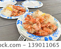 Garlic shrimp plate lunch, a specialty of Hawaii's North Shore. 139011065