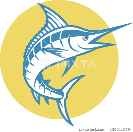 vector, swordfish, fish 139011079