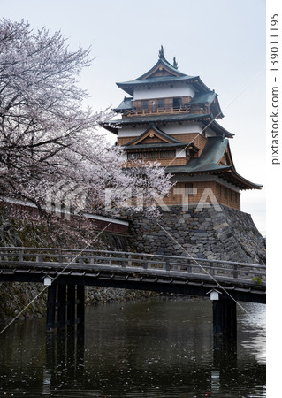 Takashima Castle (Suwa) adorned with cherry blossoms 139011195