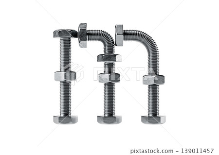 Creative Arrangement of Metal Bolts and Nuts Creative Arrangement of Metal Bolts and Nuts 139011457