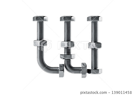 Creative Arrangement of Metal Bolts and Nuts Creative Arrangement of Metal Bolts and Nuts 139011458