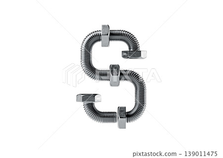 Creative Arrangement of Metal Bolts and Nuts 139011475