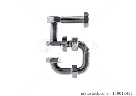 Creative Arrangement of Metal Bolts and Nuts Creative Arrangement of Metal Bolts and Nuts 139011492