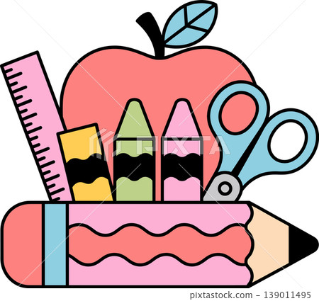 school, stationery, vector 139011495