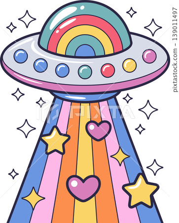 ufo, spaceship, hearts 139011497
