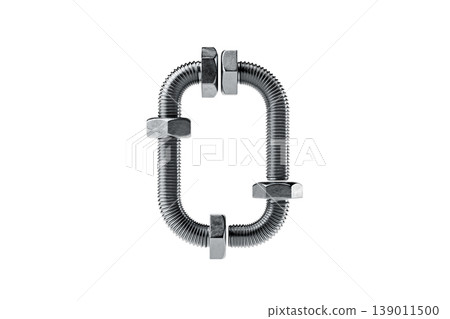 Creative Arrangement of Metal Bolts and Nuts Creative Arrangement of Metal Bolts and Nuts 139011500