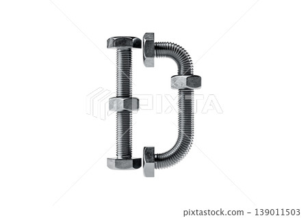 Creative Arrangement of Metal Bolts and Nuts Creative Arrangement of Metal Bolts and Nuts 139011503