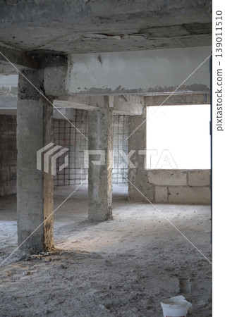 Reconstruction of an old building. Reconstruction of an old building. 139011510