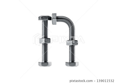 Creative Arrangement of Metal Bolts and Nuts Creative Arrangement of Metal Bolts and Nuts 139011532