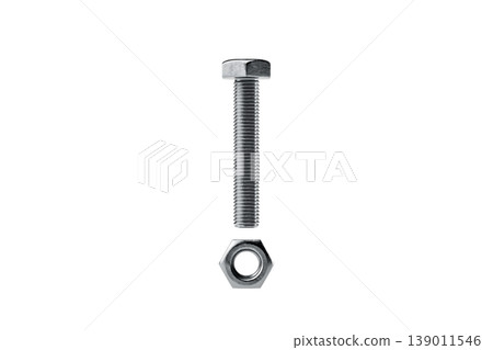 Creative Arrangement of Metal Bolts and Nuts 139011546
