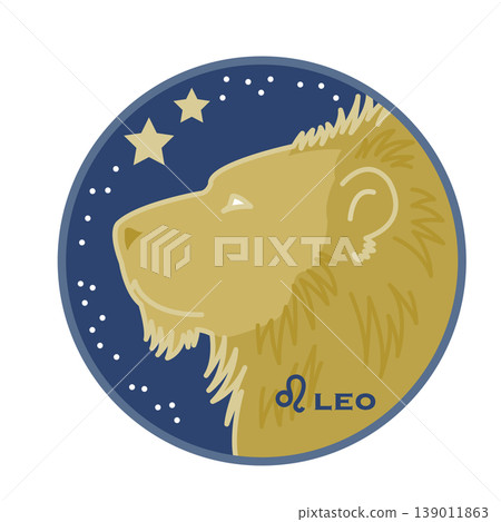Simple zodiac icon for Leo 139011863