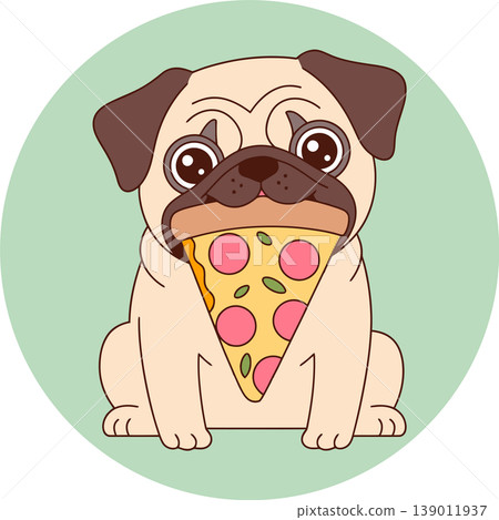 dog, pizza, cartoon 139011937