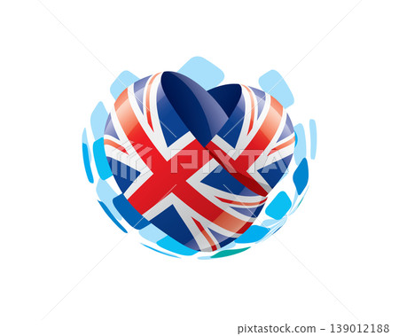 Patriotic heart wrapped in British flag illustration Patriotic heart wrapped in British flag illustration 139012188