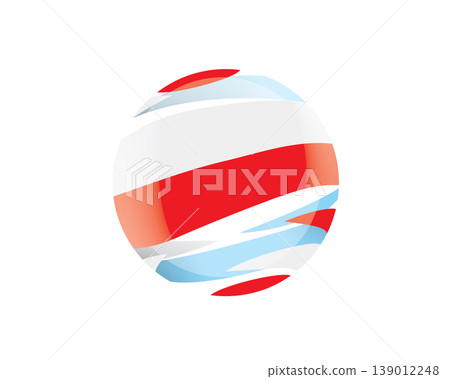 The Polish flag in an abstract sphere 139012248
