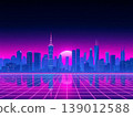 Nostalgic retro space colony illustration Nostalgic retro space colony illustration 139012588
