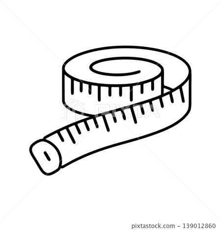 Simple measuring line icon Simple measuring line icon 139012860
