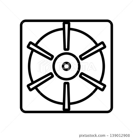 Gas stove_line drawing Gas stove_line drawing 139012908