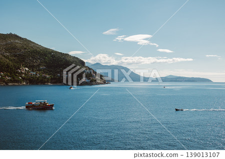 Amazing view of Dubrovnik and the sea in a sunny day. Travel destination in Croatia. 139013107