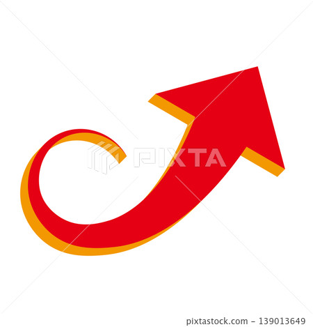 A simple red arrow illustration pointing upwards to the right, on a white background. A simple red arrow illustration pointing upwards to the right, on a white background. 139013649