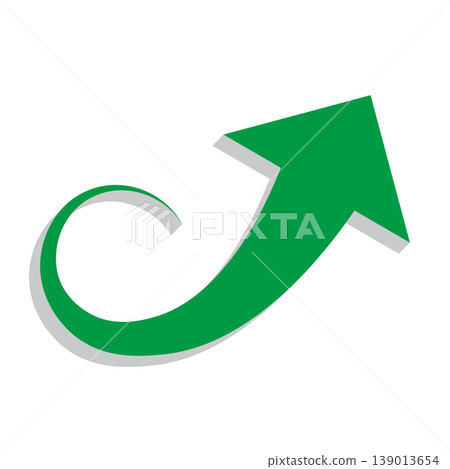 A simple upward-sloping green arrow illustration on a white background. A simple upward-sloping green arrow illustration on a white background. 139013654