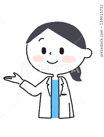 一幅插圖,描繪了一位身穿白大褂的女士伸出一隻手去引導某人。 一幅插圖,描繪了一位身穿白大褂的女士伸出一隻手去引導某人。 139013732