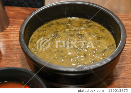 delicious authentic korean eel soup with healthy ingredients 139013875